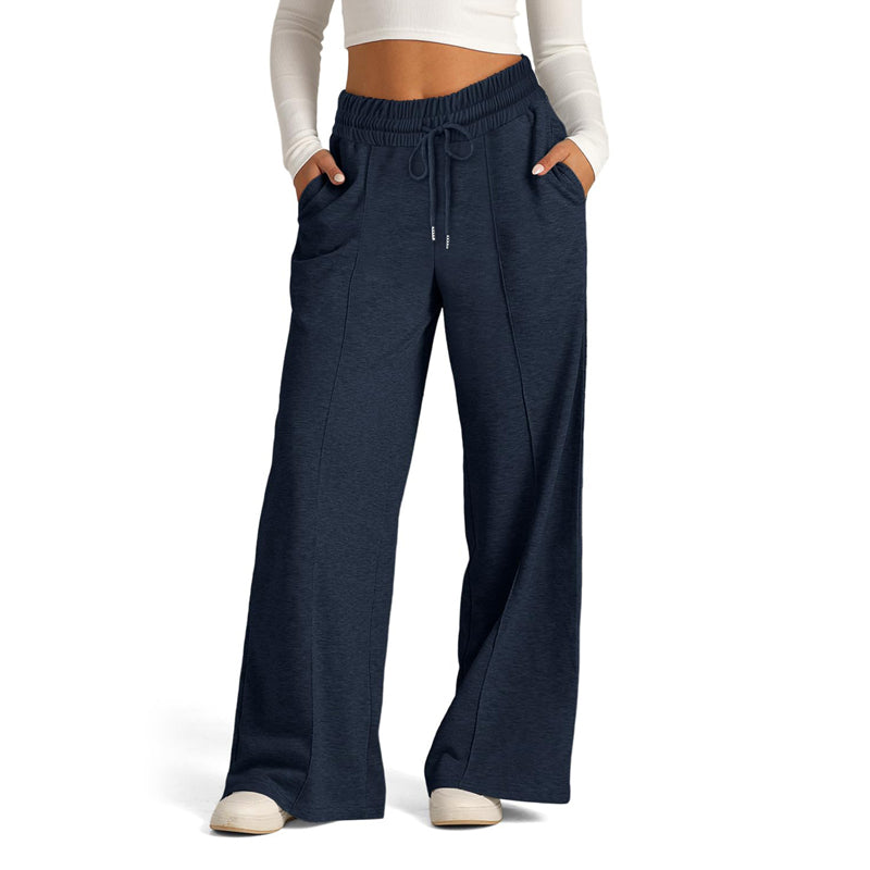 Pantalon Décontracté De Couleur Uni