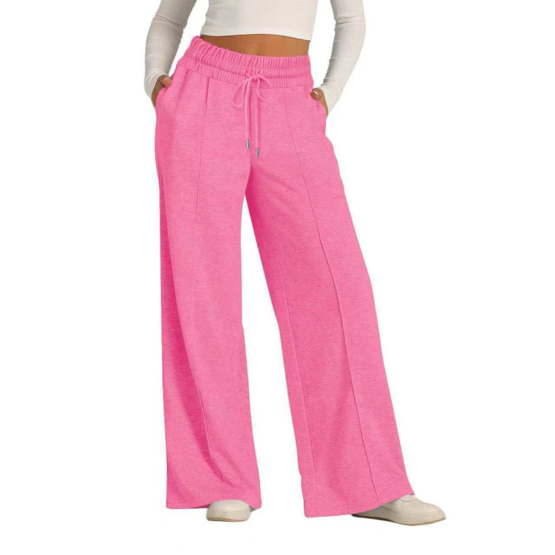 Pantalon Décontracté De Couleur Uni