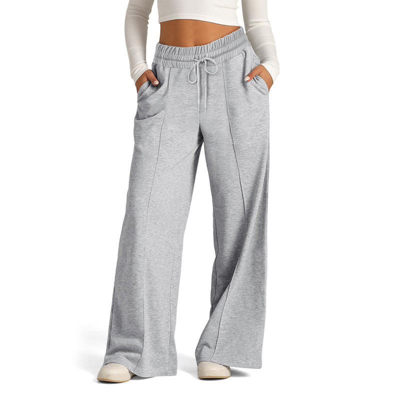 Pantalon Décontracté De Couleur Uni