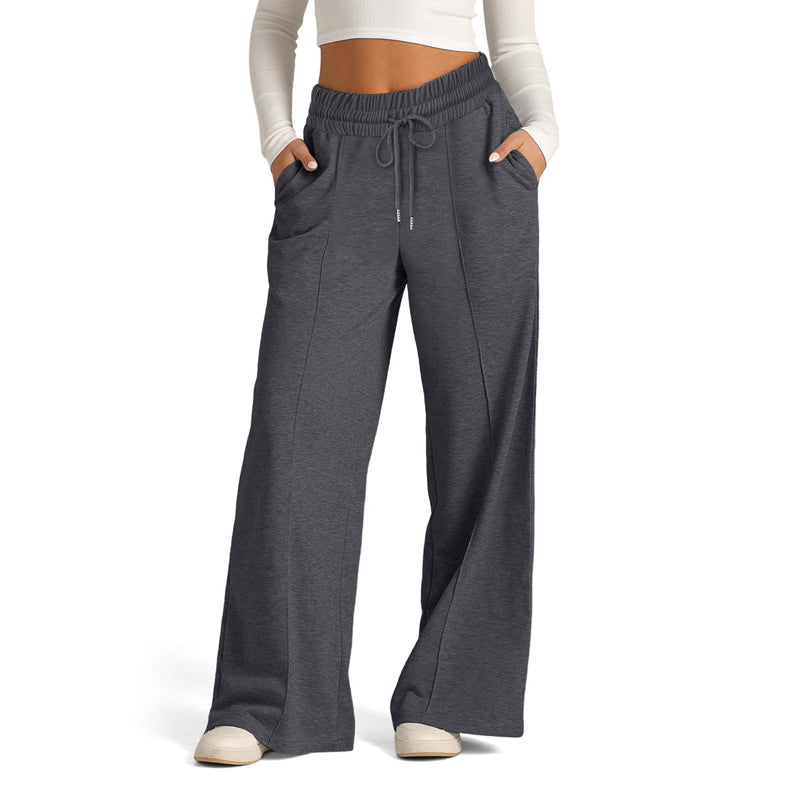 Pantalon Décontracté De Couleur Uni