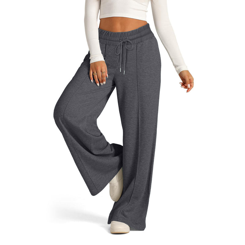 Pantalon Décontracté De Couleur Uni
