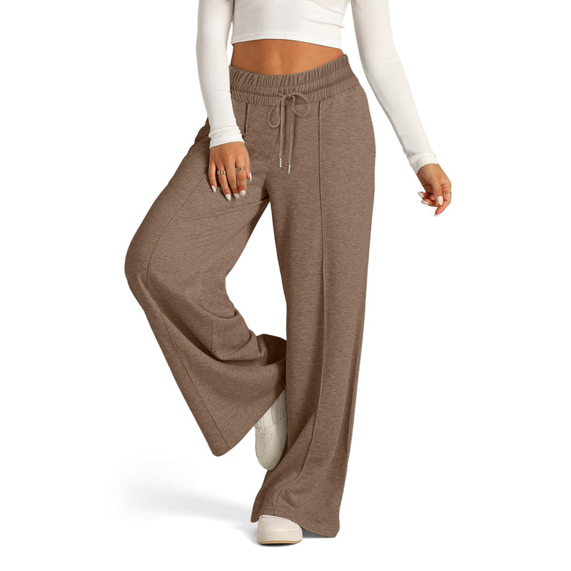 Pantalon Décontracté De Couleur Uni