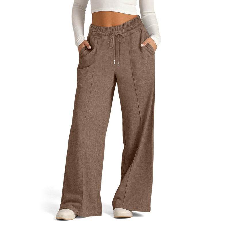 Pantalon Décontracté De Couleur Uni