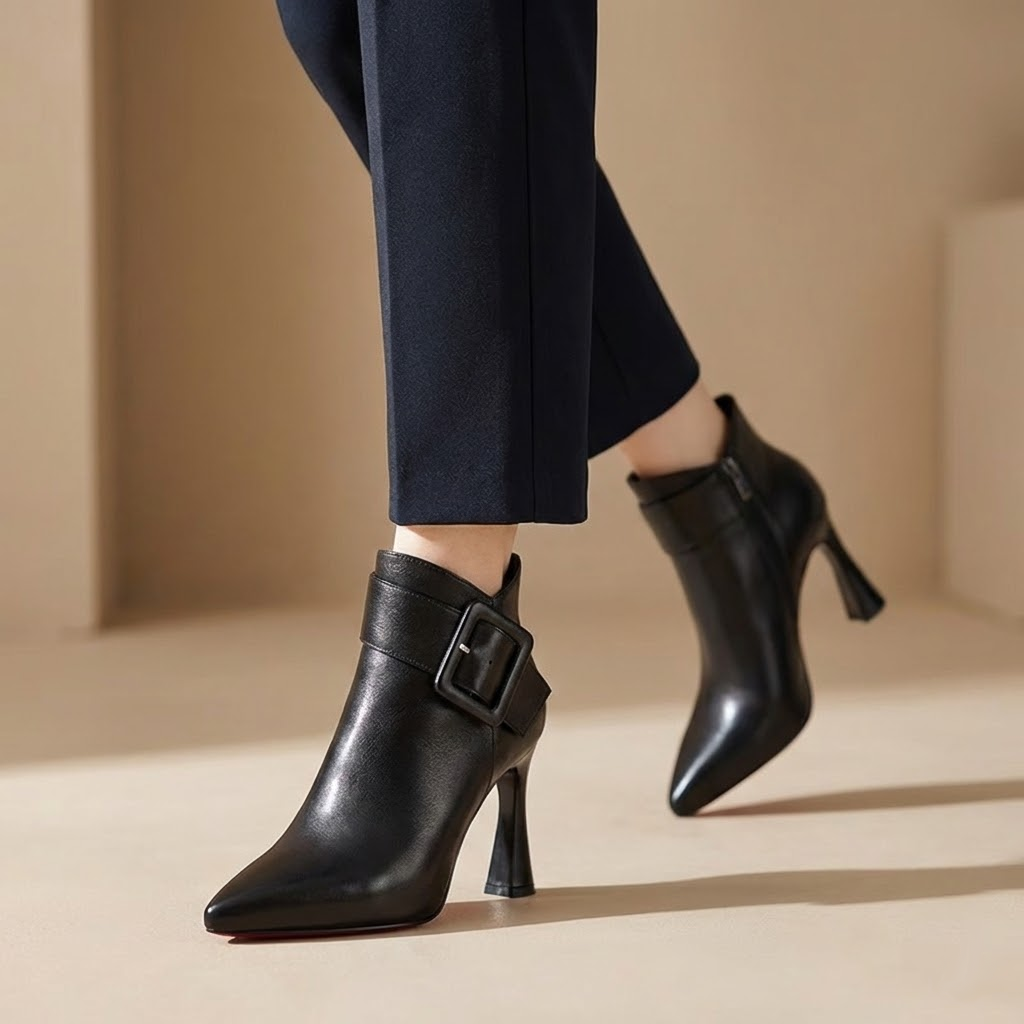 Sacha Havre | Bottines Pointues à Boucle Oversize Aveline
