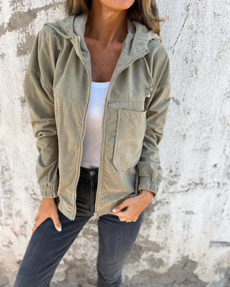 Sacha Havre | Veste décontractée en velours côtelé pour femme