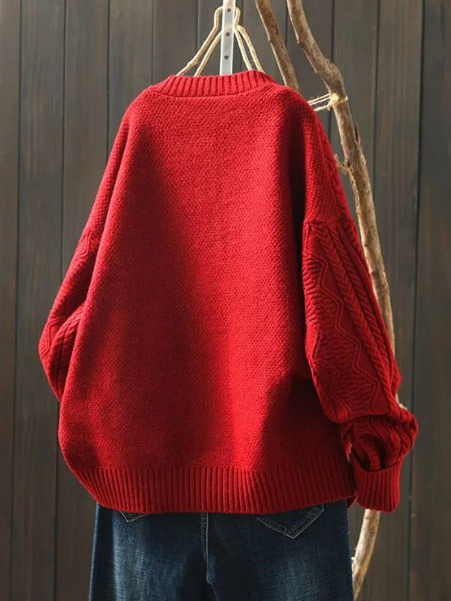Cardigan Torsadé Col Rond pour Femme Sophie
