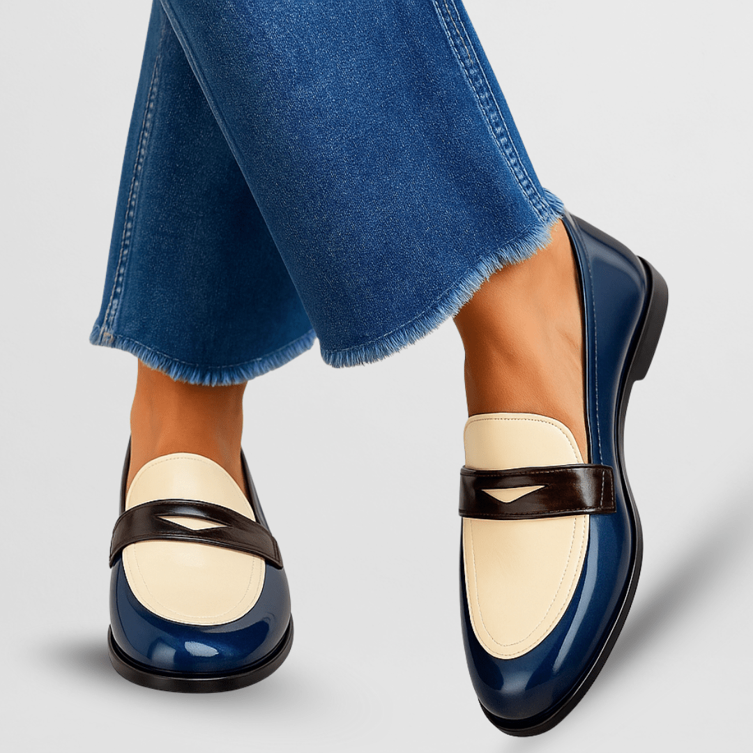Sacha Havre | Mocassins Vernis Bicolores Élina