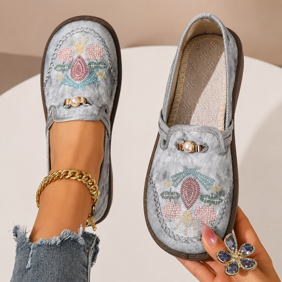 Sacha Havre | Mocassins Brodés Confort Michèle