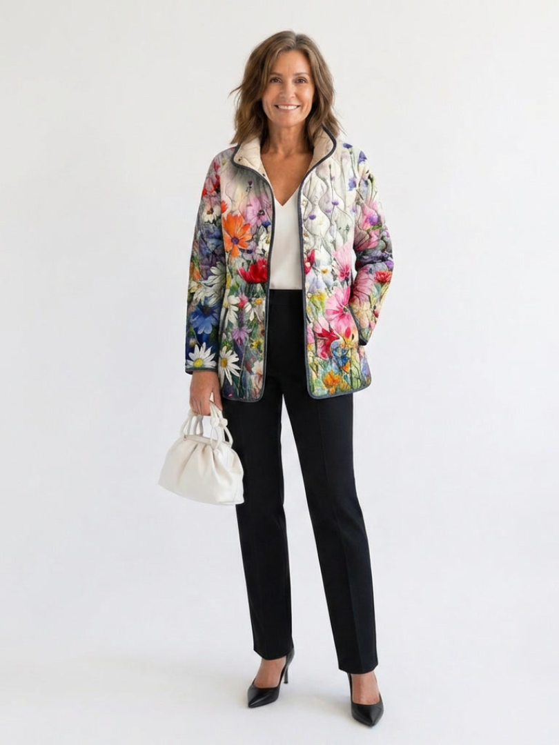 Veste Matelassée Fleurie pour Femme Manon