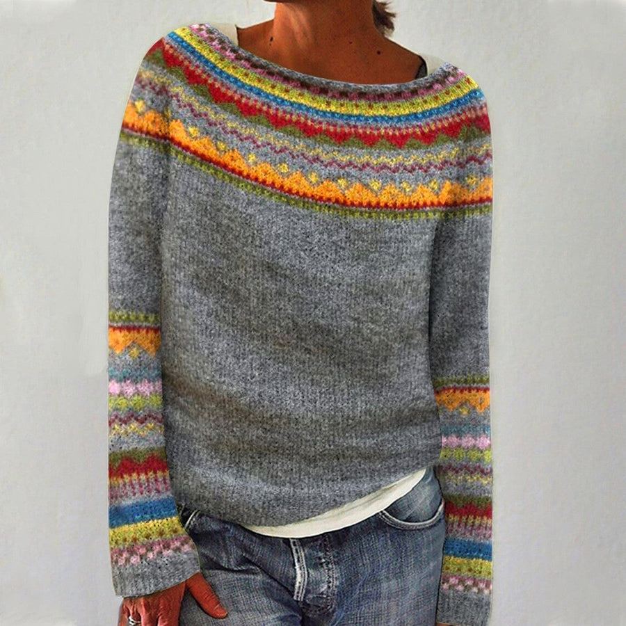 Pull Empiècement Arc-en-ciel pour Femme Sylvie
