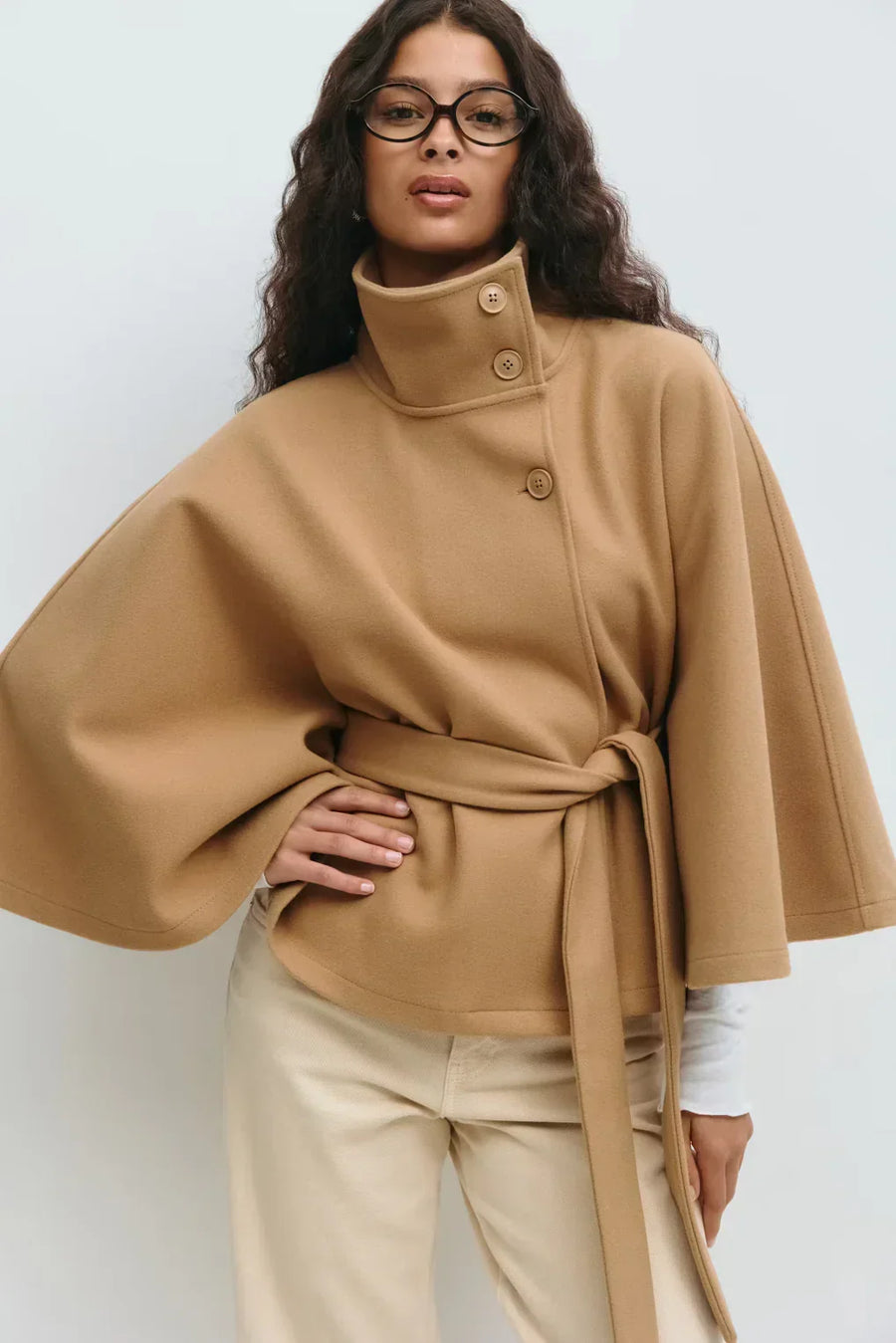Sacha Havre | CAPE JACKET AVEC CEINTURE