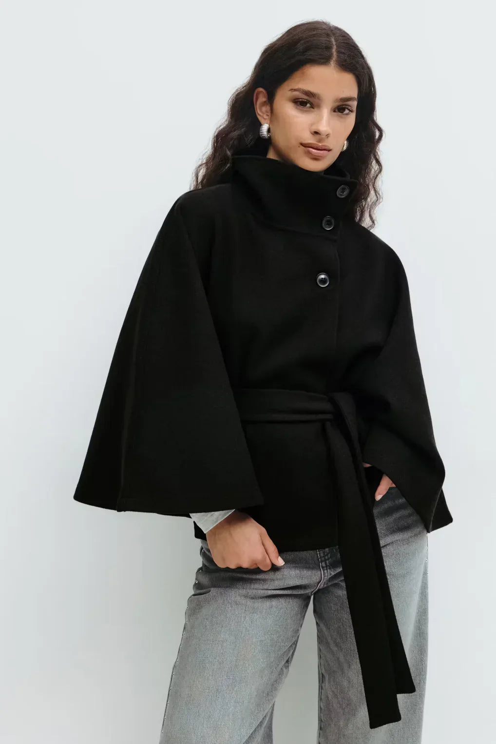 Sacha Havre | CAPE JACKET AVEC CEINTURE