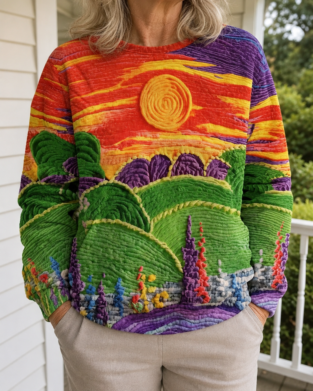 Pull Soleil Couchant pour Femme Martine