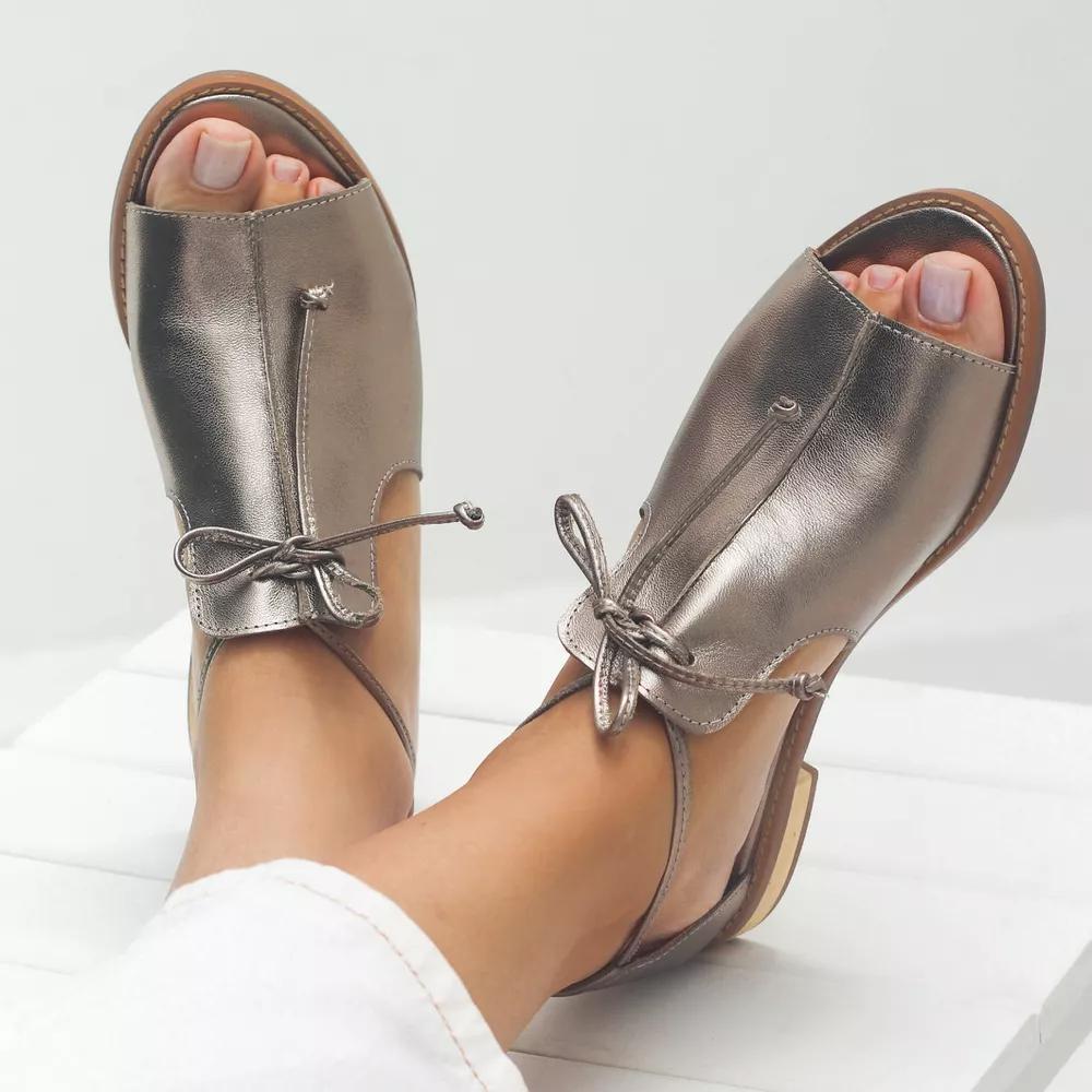 Sacha Havre | Sandales Plates en Cuir Nicole