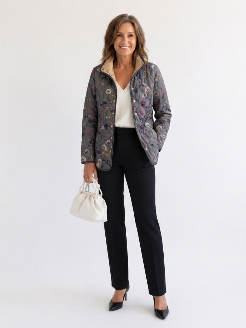 Veste Matelassée Fleurs Séchées pour Femme Nathalie