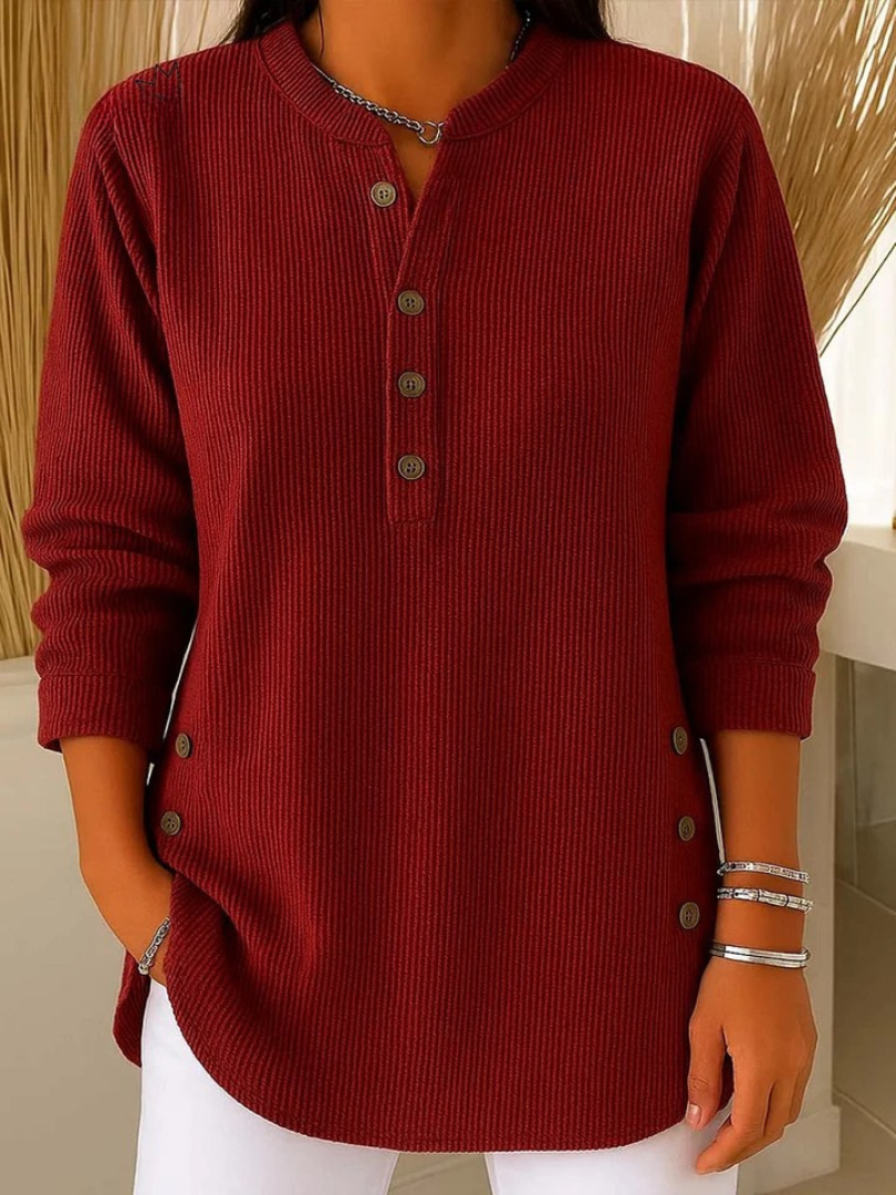 Tunique Henley Côtelée pour Femme Sylvie