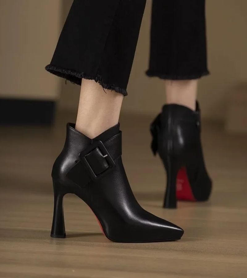 Sacha Havre | Bottines Pointues à Boucle Oversize Aveline