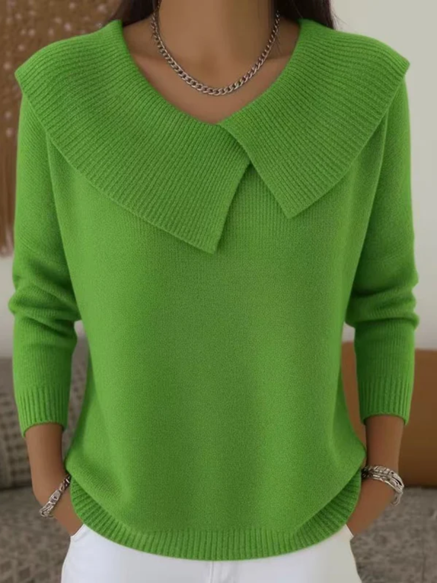 Pull Grand Col Rabattu pour Femme Denise
