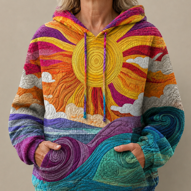 Sweat à Capuche Soleil Marin pour Femme Margot