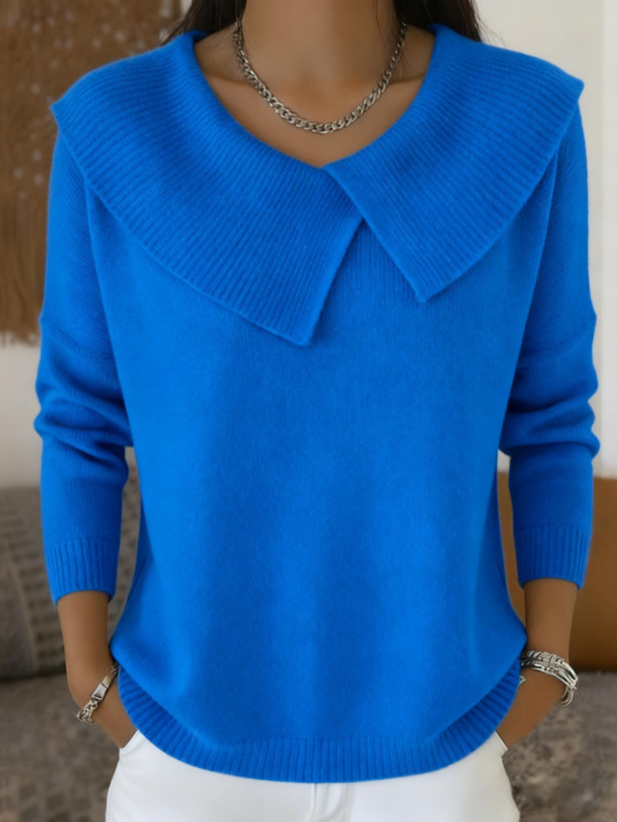 Pull Grand Col Rabattu pour Femme Denise