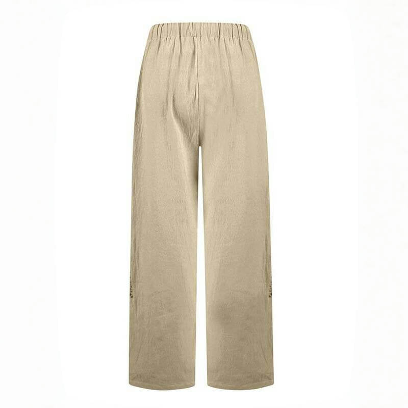 【Coton Et Lin】Pantalon Décontracté Confortable