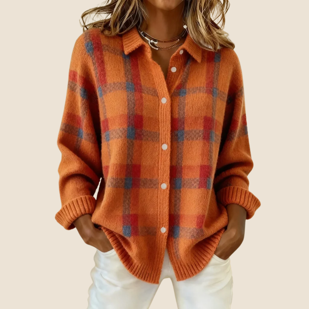 Sacha Havre | Veste-Chemise en Maille à Carreaux Florence