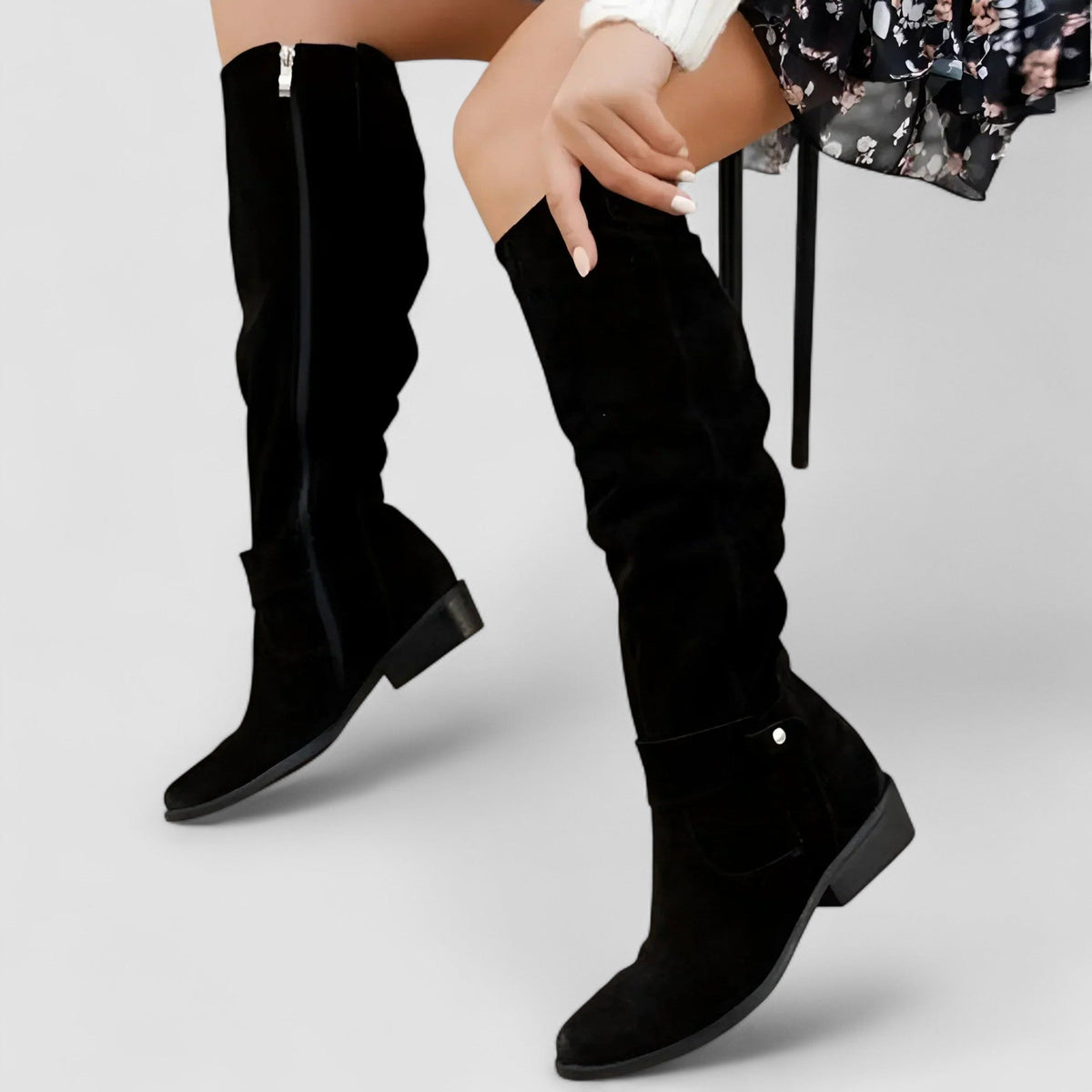 Bottes Hautes Effet Daim Manon