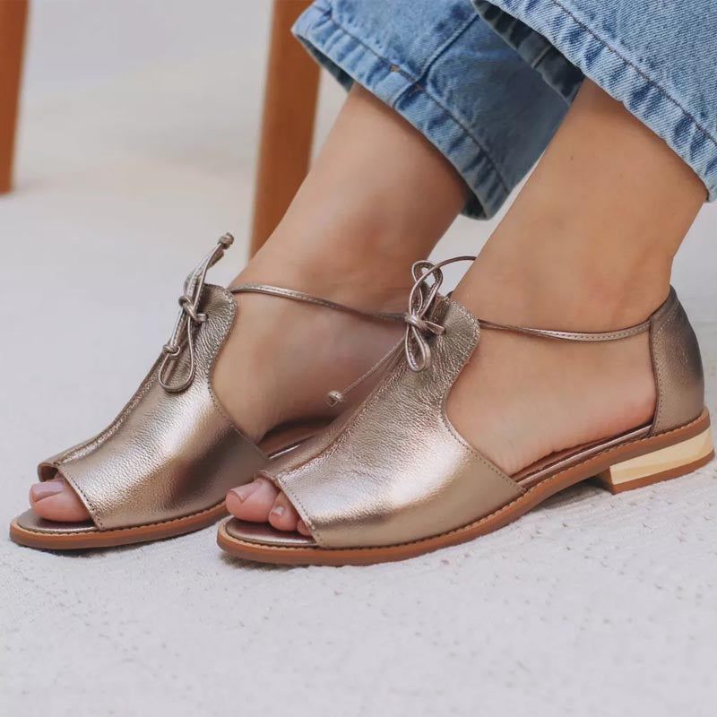 Sacha Havre | Sandales Plates en Cuir Nicole