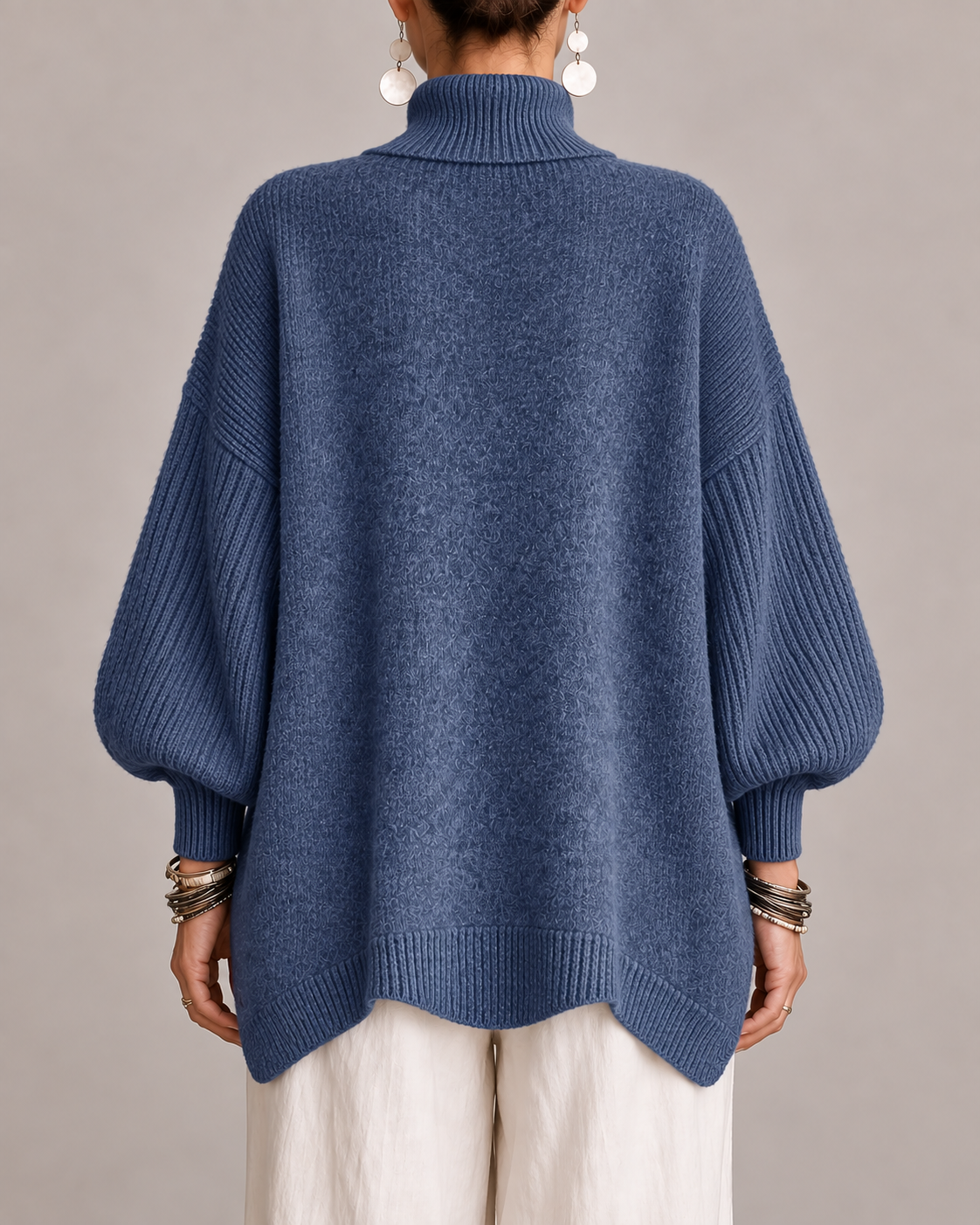 Pull Col Roulé Oversize pour Femme Pauline
