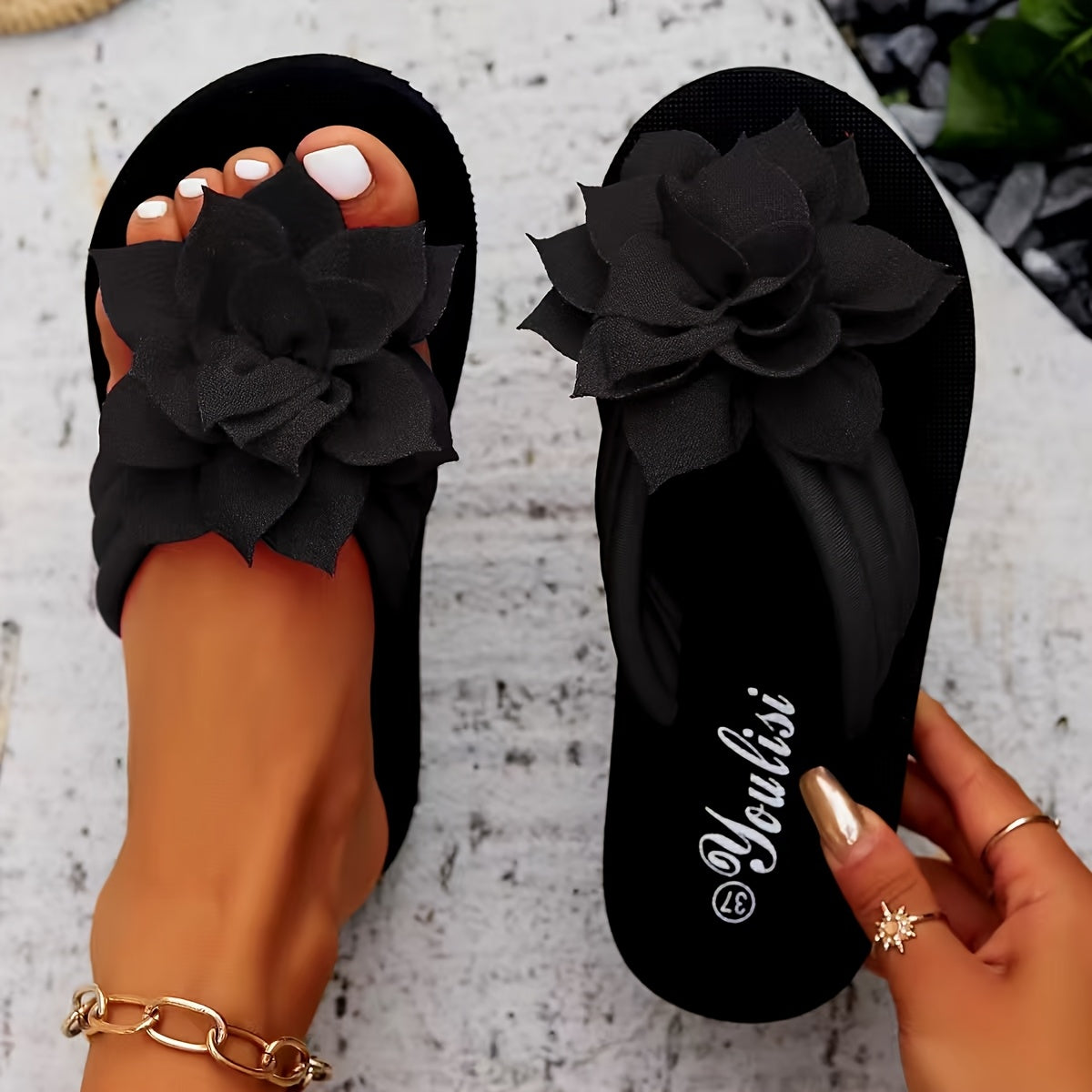 Sacha Havre | Sandales Fleur Élégante Livia