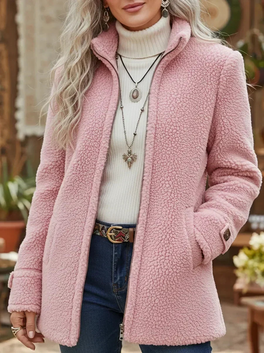 Sacha Havre | Veste Bouclette Zippée Col Montant Florence