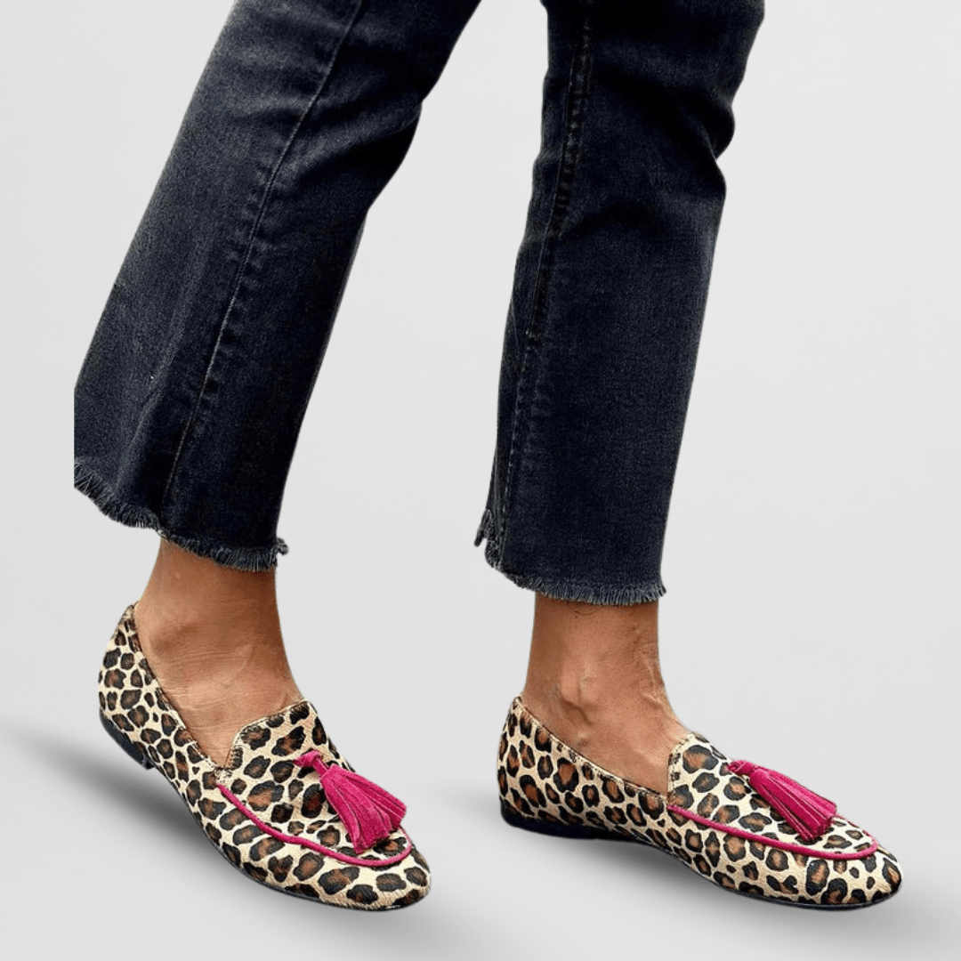 Sacha Havre | Mocassins Léopard à Franges Catherine