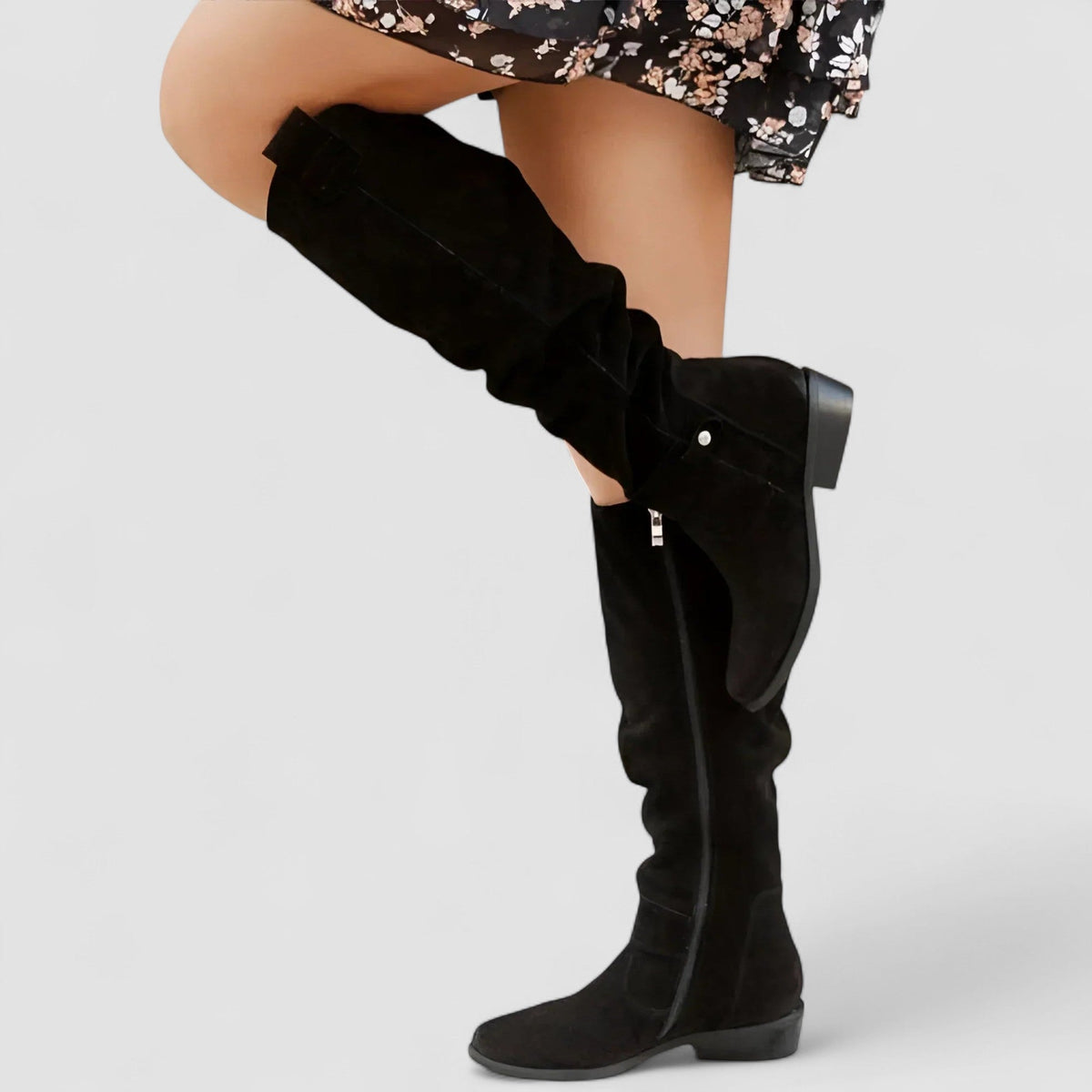 Bottes Hautes Effet Daim Manon