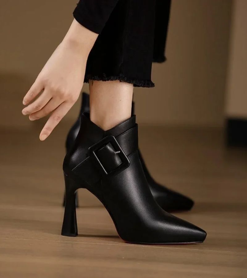Sacha Havre | Bottines Pointues à Boucle Oversize Aveline