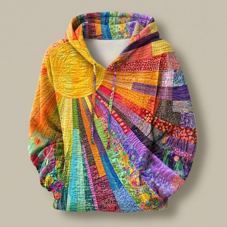 Sweat à Capuche Patchwork pour Femme Pauline