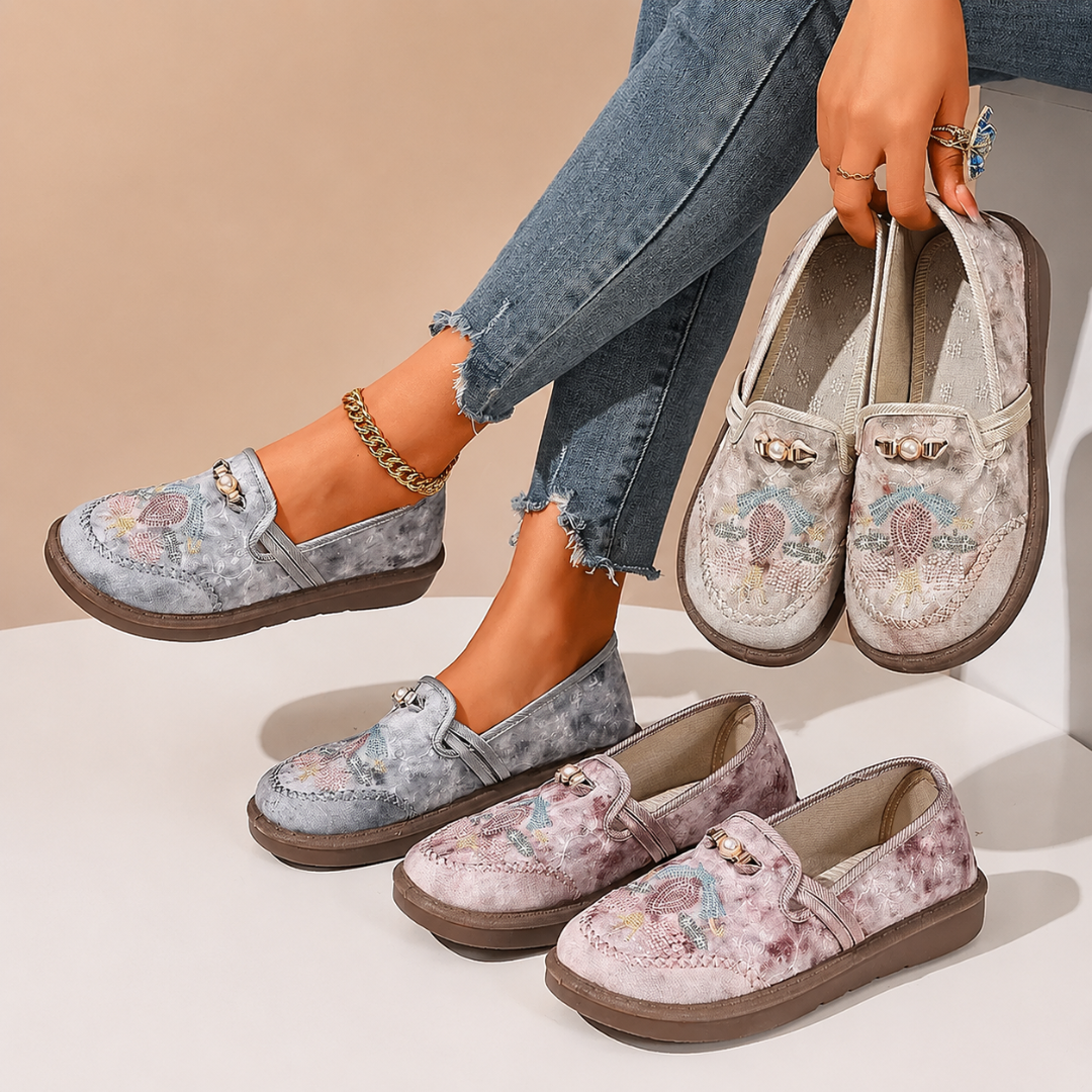 Sacha Havre | Mocassins Brodés Confort Michèle