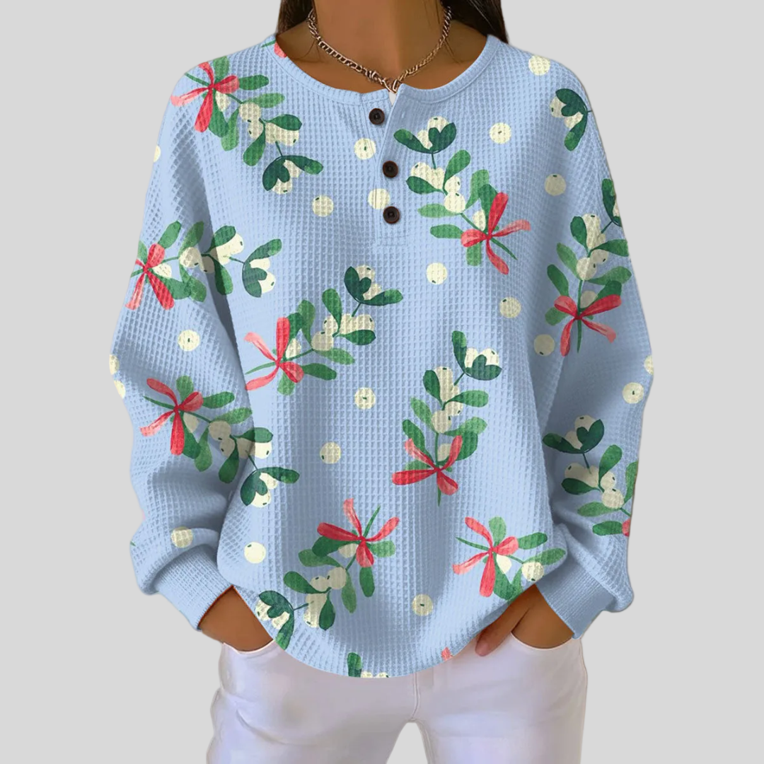 Sweat Gaufré Gui et Baies pour Femme Élise