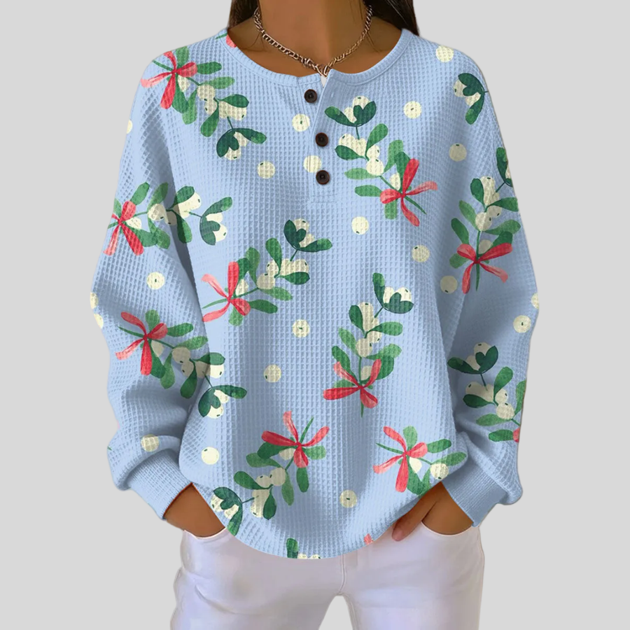Sweat Gaufré Gui et Baies pour Femme Élise