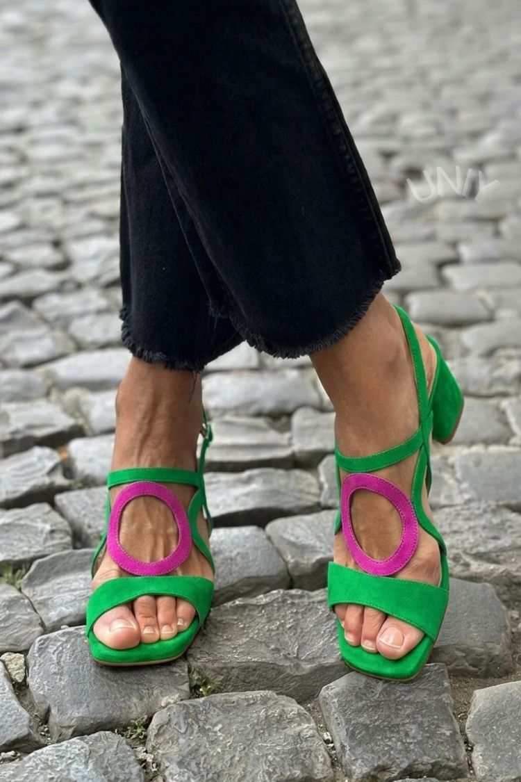 Sacha Havre | Sandales Talon Bloc Anneau Lucie
