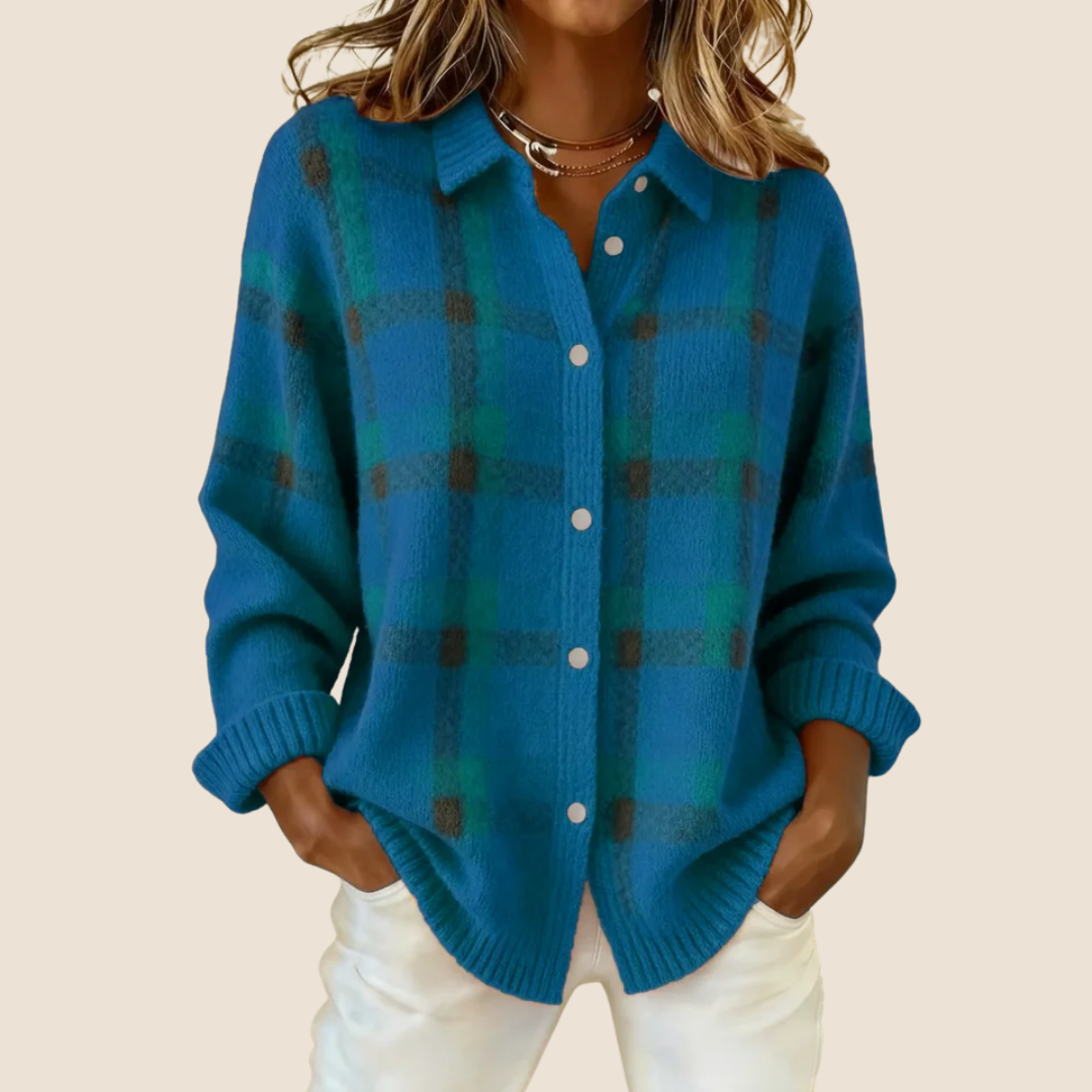 Sacha Havre | Veste-Chemise en Maille à Carreaux Florence