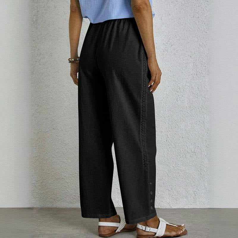 【Coton Et Lin】Pantalon Décontracté Confortable