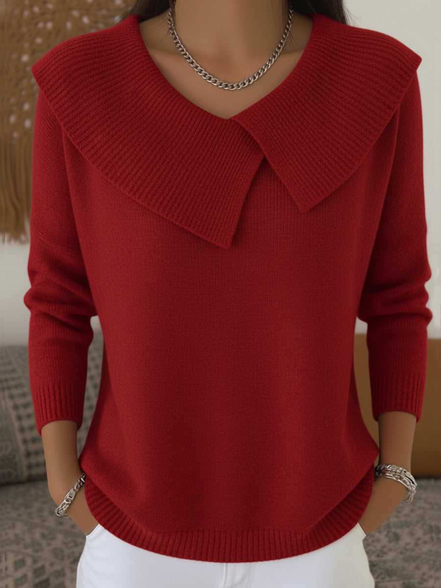 Pull Grand Col Rabattu pour Femme Denise