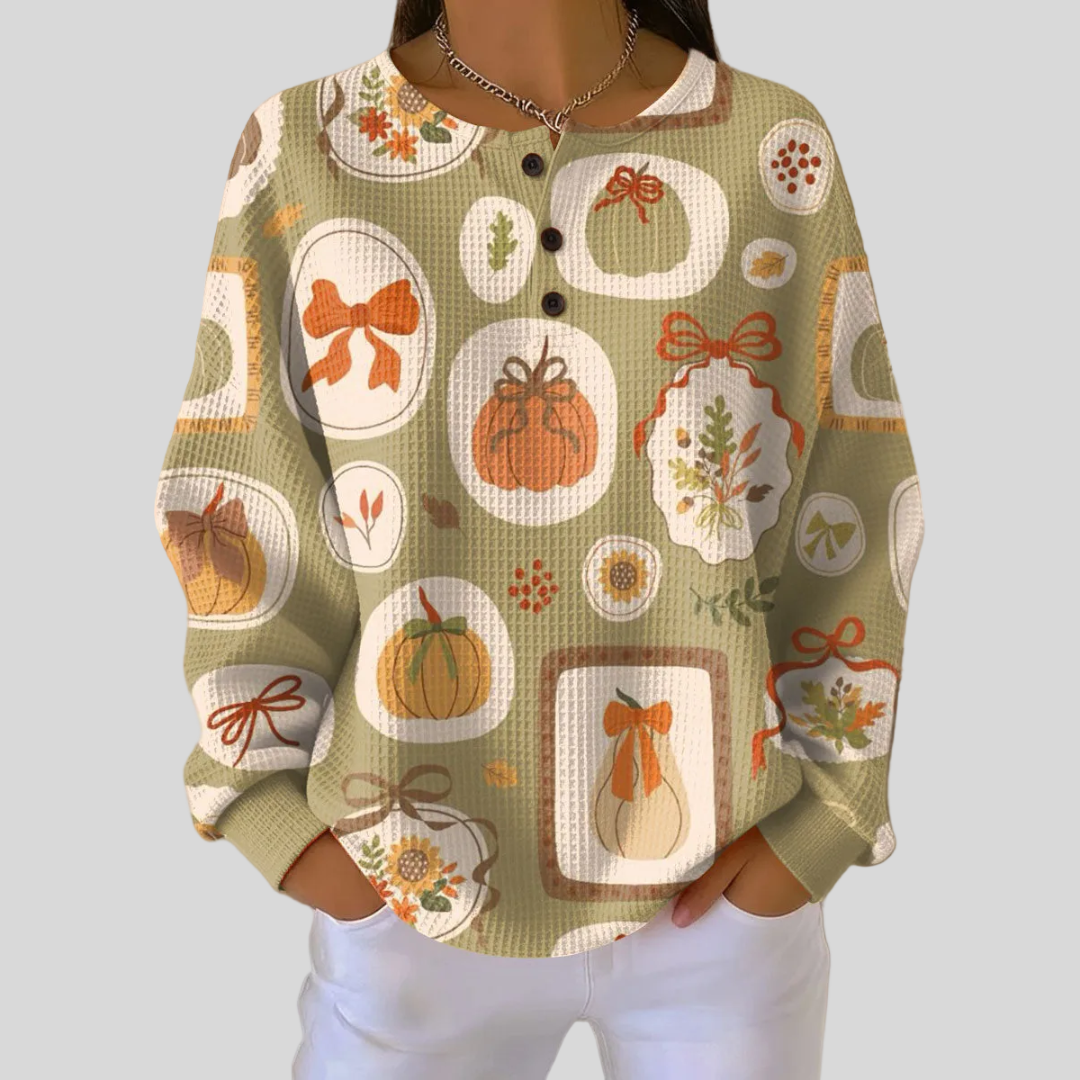 Sweat Gaufré Motif Citrouilles pour Femme Colette