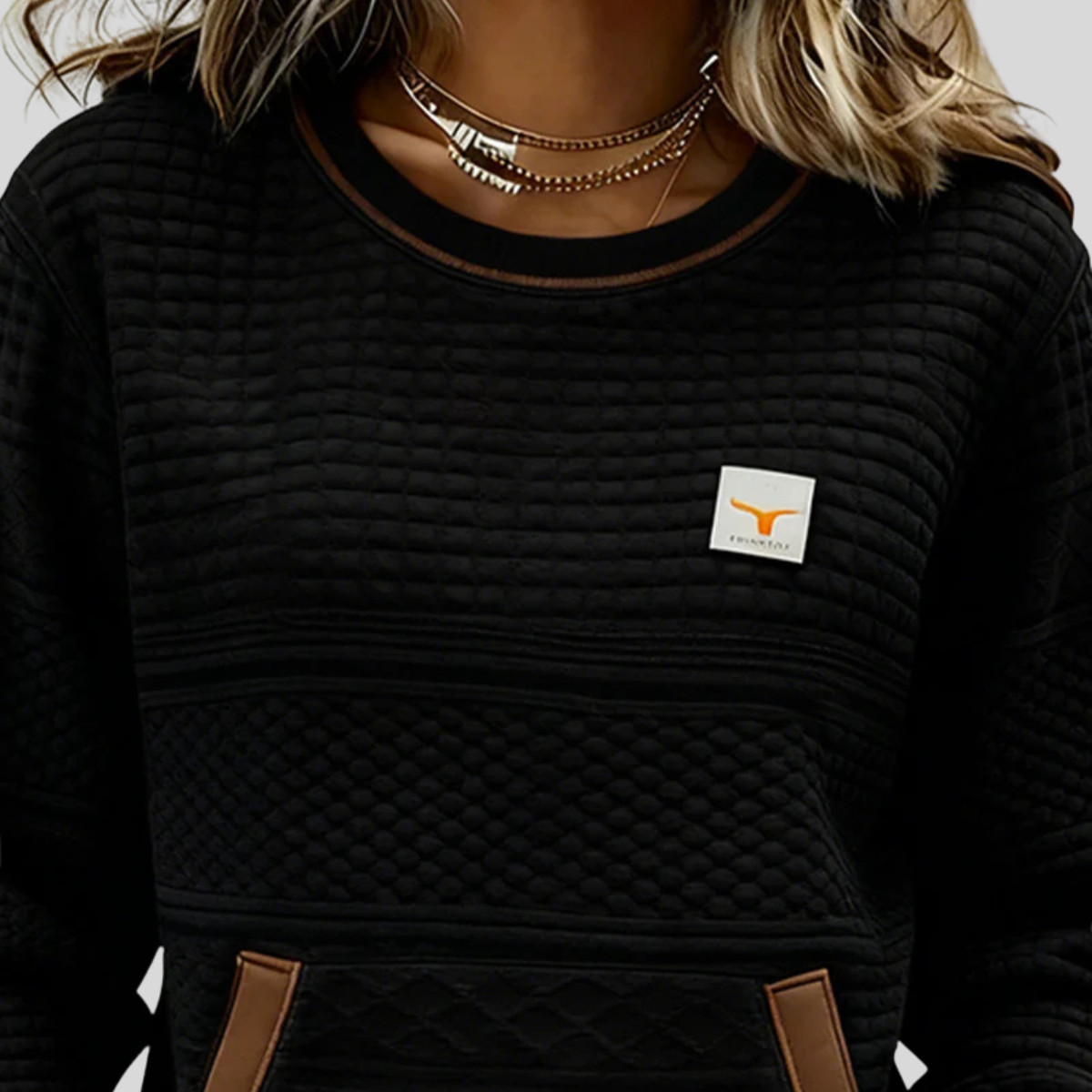 Sweat Matelassé Col Rond pour Femme Chloé