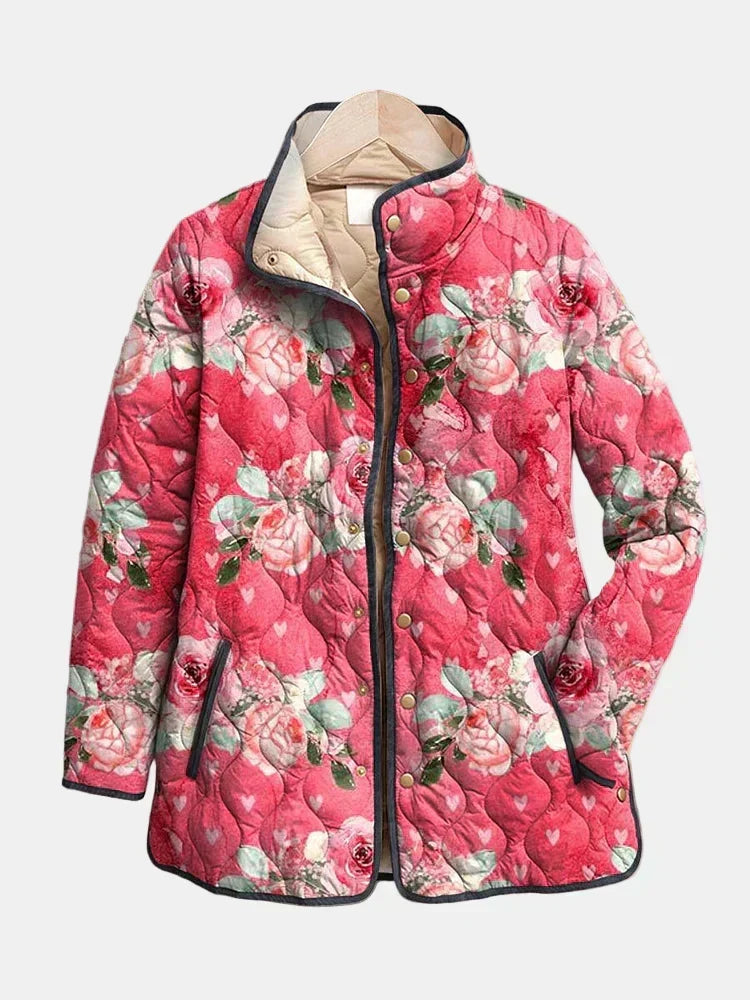 Veste Matelassée Roses pour Femme Christine