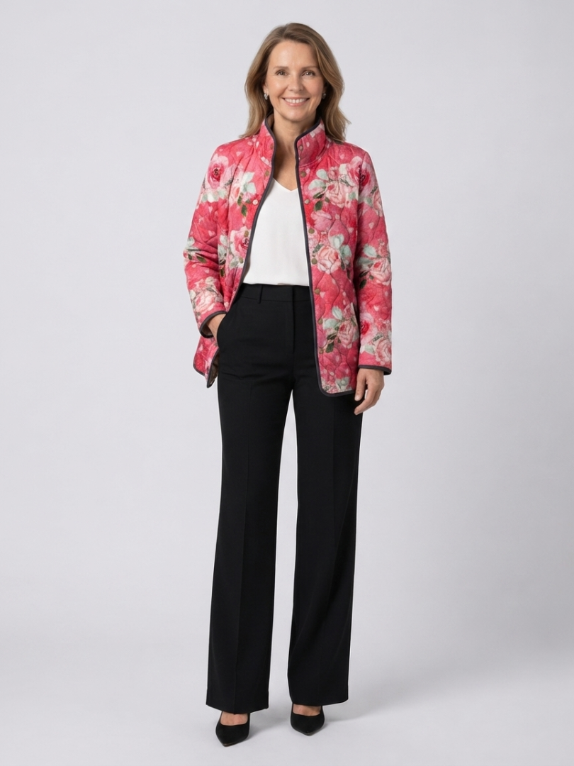 Veste Matelassée Roses pour Femme Christine