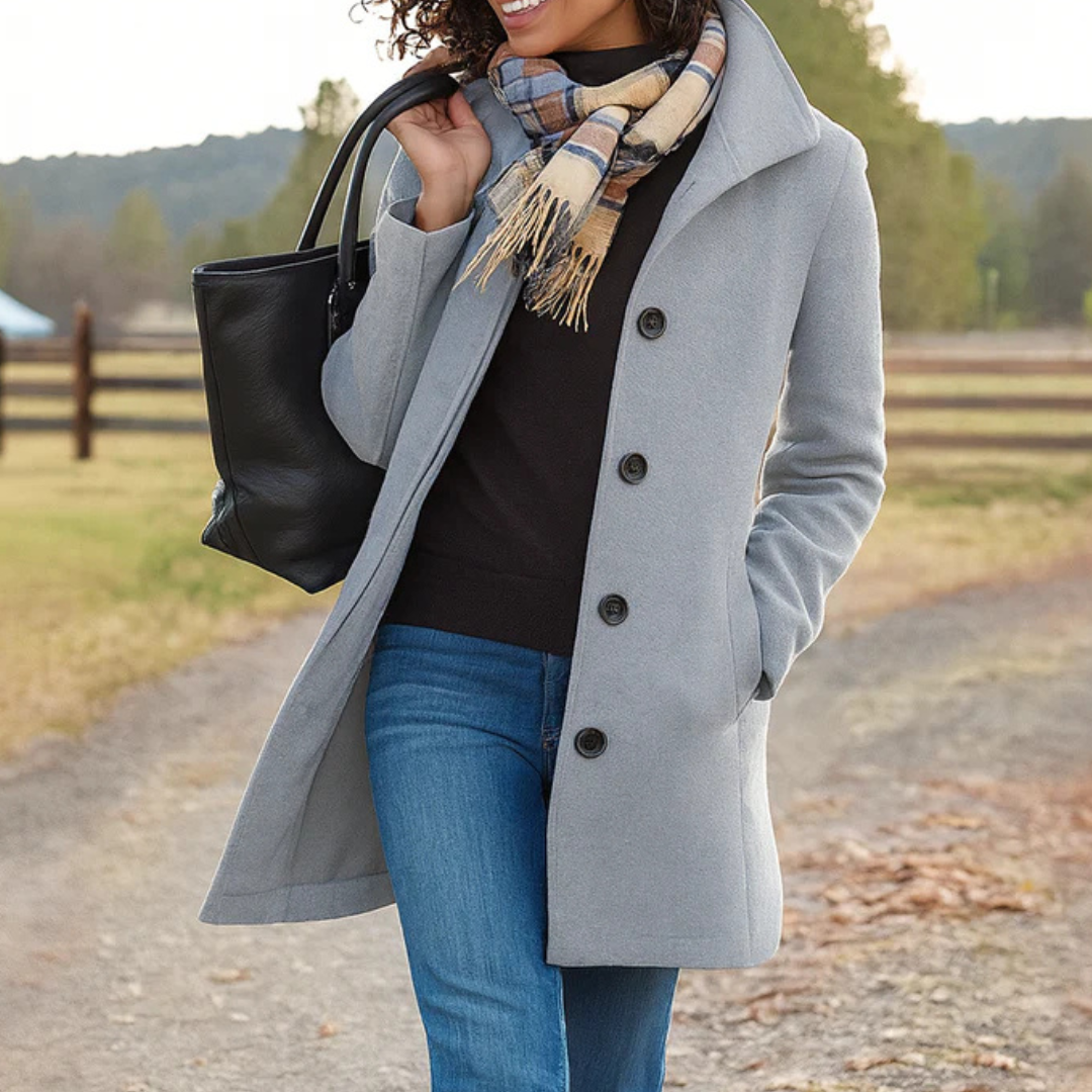 Sacha Havre | Manteau Classique Boutonné Pauline