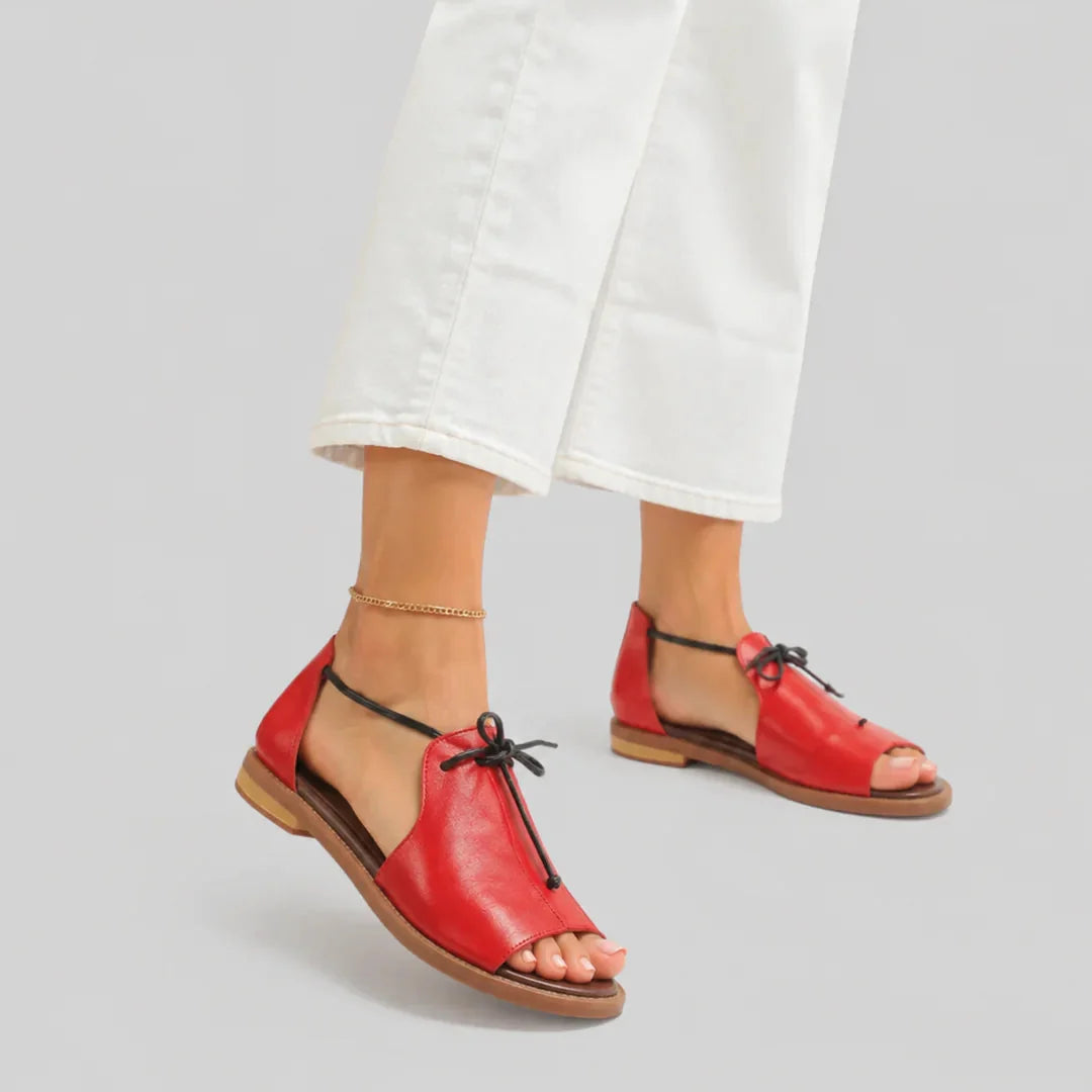 Sacha Havre | Sandales Plates en Cuir Nicole
