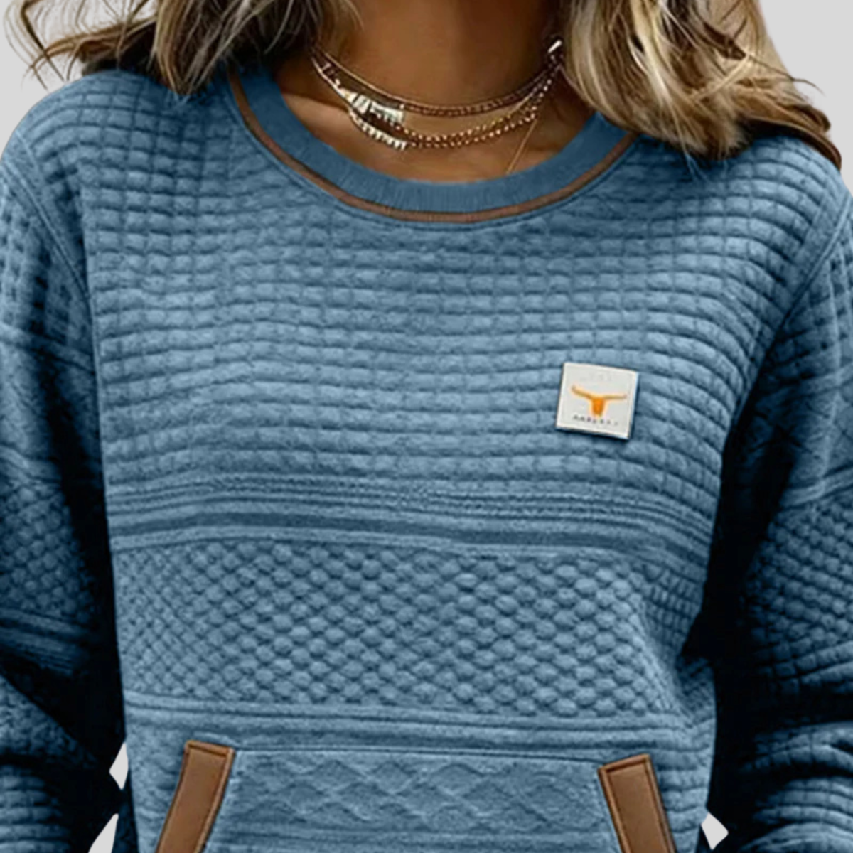 Sweat Matelassé Col Rond pour Femme Chloé