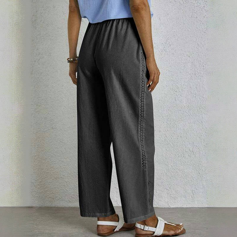 【Coton Et Lin】Pantalon Décontracté Confortable